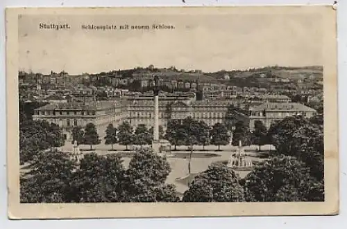 Stuttgart Schlossplatz Neues Schloss gl1912 36.343