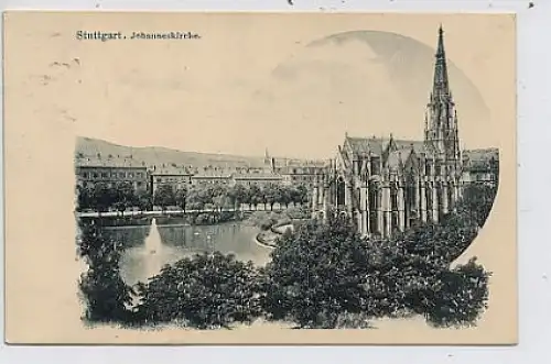 Stuttgart Johanneskirche glca.1910 36.344