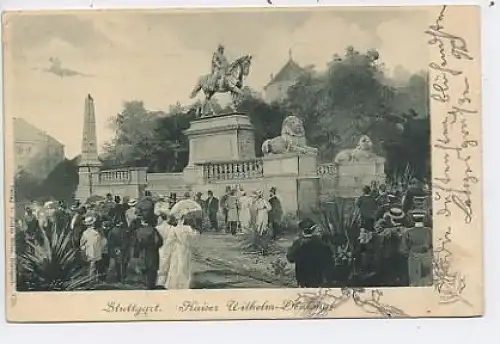 Stuttgart Kaiser Wilhelm-Denkmal gl1899 40.567