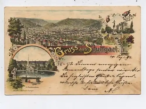 Stuttgart Grußlitho 3 Bilder gl1897 40.575