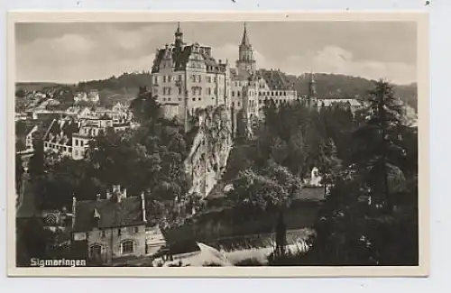 Sigmaringen Gesamtansicht Schloss Fotokarte ngl 33.188