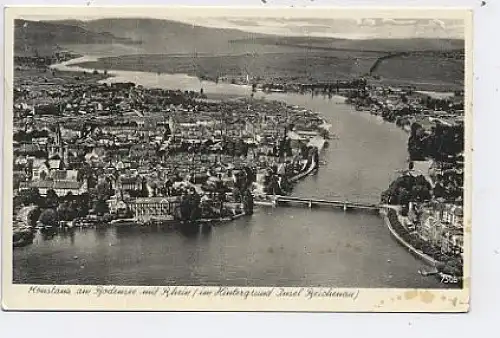 Konstanz Bodensee und Rhein Luftbild gl1951 40.528