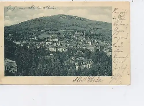 Gruß aus Baden-Baden Teilansicht gl1901 41.555