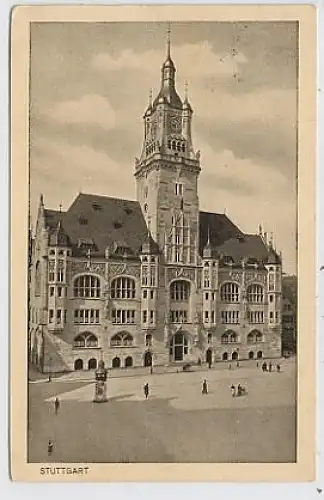 Stuttgart Rathaus feldpgl1918 36.474