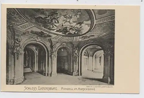 Ludwigsburg Schloss Rondell Hirschgang ngl 32.175