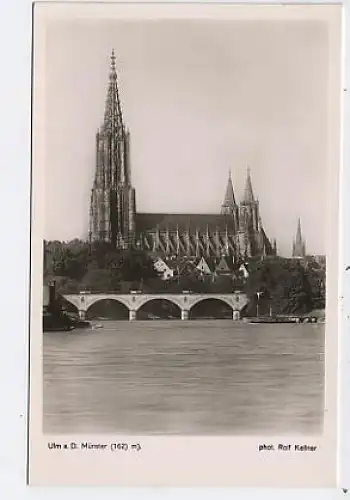 Ulm a.D. Münster von der Donau her ngl 40.595