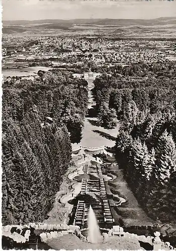 Wilhelmshöhe Blick von d.Kaskaden auf Kassel ngl C0652