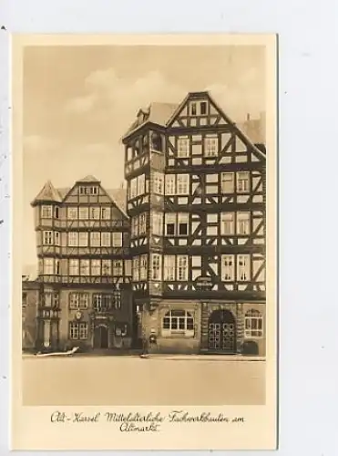 Alt-Kassel Fachwerkbauten am Altmarkt ngl 13.556