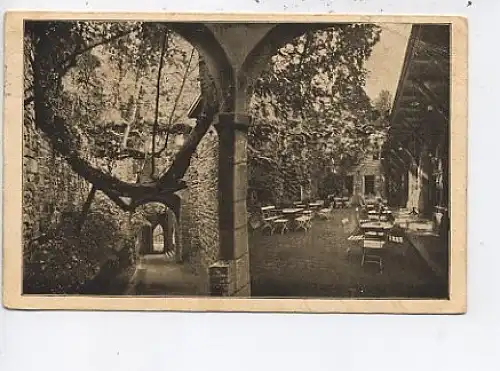 Baden-Baden Altes Schloß Garten-Café gl1925 13.650