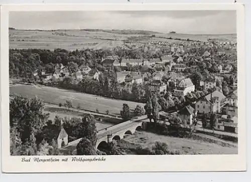 Bad Mergentheim mit Wolfgangsbrücke gl1957 32.292