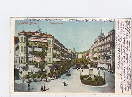 Baden-Baden Leopoldplatz Hotel Victoria gl1901 41.558