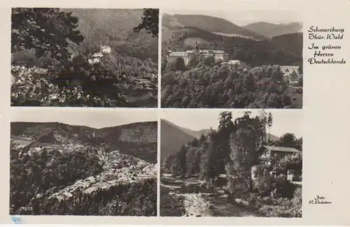 Schwarzburg Teilansichten Panorama gl1956 96.421