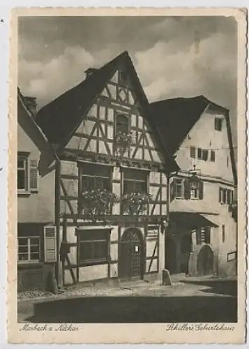 Marbach Schillers Geburtshaus Fotokarte gl1935 33.322