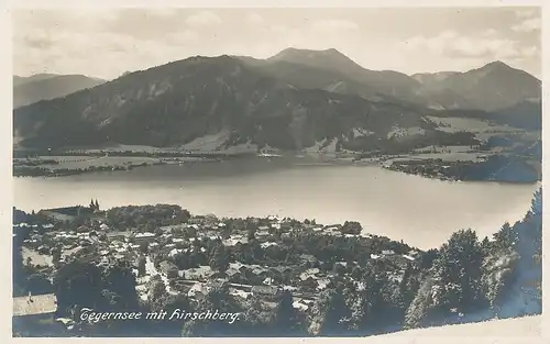 Tegernsee Panorama mit Hirschberg ngl 119.425