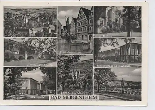 Bad Mergentheim Mehrbildkarte gl1959 32.498