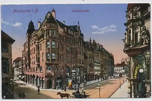 Karlsruhe Kaiserstraße feldpgl1916 32.524
