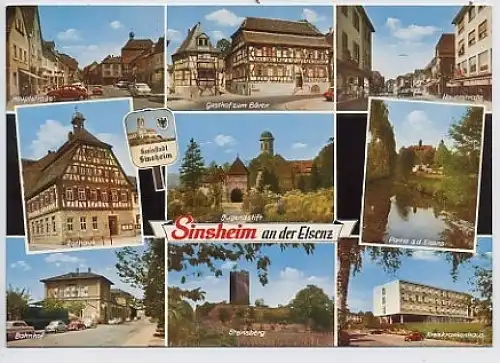 Sinsheim/Elsenz Mehrbildkarte Gasthof Bären ngl 32.238