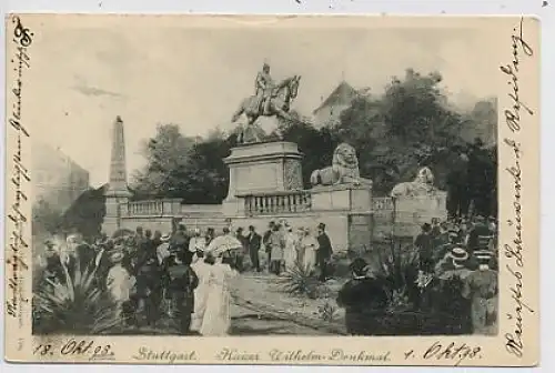 Stuttgart Partie Kaiser-Wilhelm Denkmal gl1898 36.483