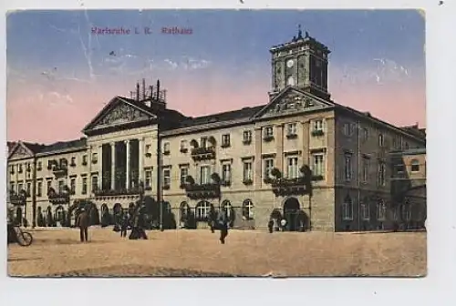 Karlsruhe Rathaus gl1925 33.054