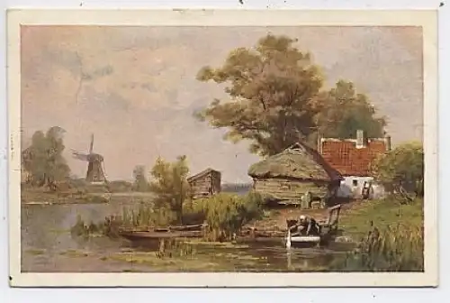 ländliches Idyll mit Mühle Künstler-AK gl1919 41.067