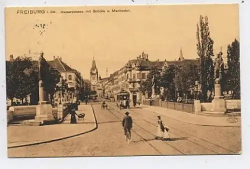 Freiburg i.Br. Kaiserstraße Brücke gl1906 41.788