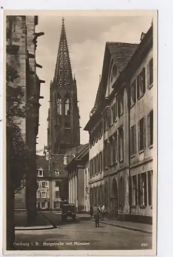 Freiburg i.Br. Burgstraße mit Münster gl1932 41.796