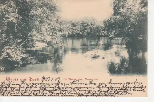 Berlin Im Tiergarten Neuer See gl1903 73.249