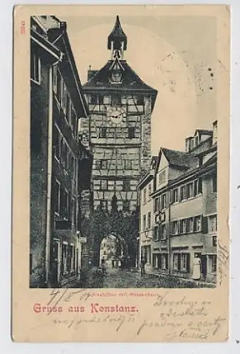 Konstanz, Schnetzthor mit Hussenhaus gl1905 33.819