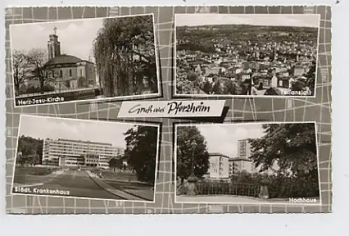 Pforzheim Mehrbildkarte Fotokarte ngl 33.283