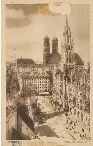 München Marienplatz Rathaus gl1925 125.623