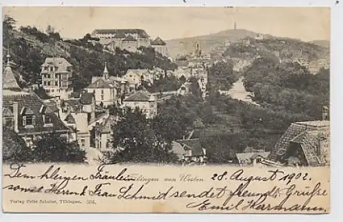 Tübingen Ansicht von Westen gl1902 33.292