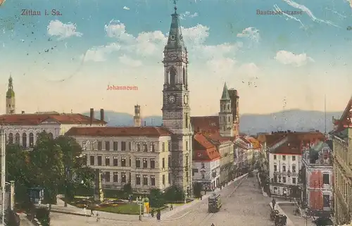 Zittau Johanneum u. Bautzenerstraße feldpgl1915 127.679