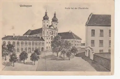 Waldsassen Partie bei der Pfarrkirche gl1916 74.006
