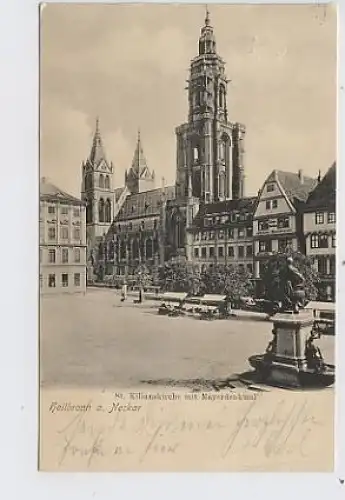 Heilbronn Kilianskirche Mayerdenkmal gl1906 32.324