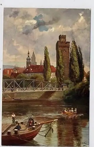 Heilbronn Partie am Neckar Götzenturm ngl 33.025