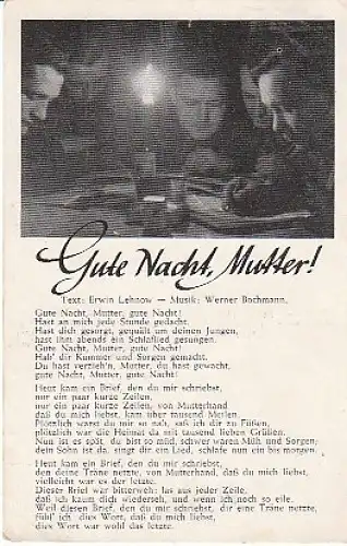 Gute Nacht Mutter! Liedkarte ngl B1.220