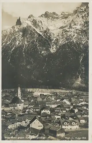 Mittenwald mit Karwendelgebirge gl1933 126.126