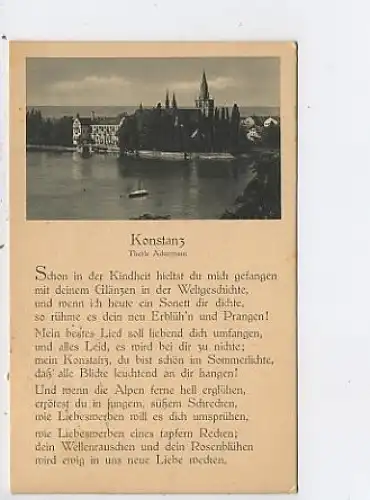 Konstanz a.B. mit Gedicht TH.ACKERMANN gl1932 46.863