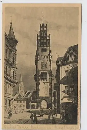 Freiburg Schwabentor Radiert v. Marschall gl1930 32.769