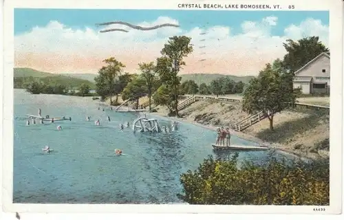 Crystal Beach Lake Bomoseen VT. gl1936 25.099