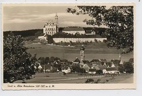 Neresheim Stadt und Abtei Fotokarte ngl 32.791