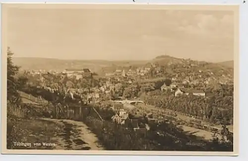 Tübingen Ansicht von Westen Fotokarte ngl 33.290