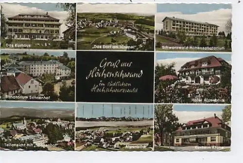 Höhenschwand im Schwarzwald Mehrbildkarte gl1963 37.510