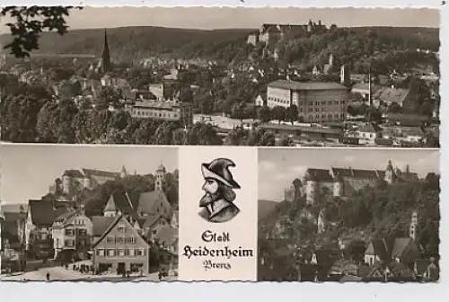 Heidenheim a.d.Br. / Mehrbildkarte gl1953 33.659