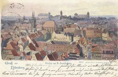 Nürnberg vom St. Lorenzkirchturm gesehen gl1899 124.376