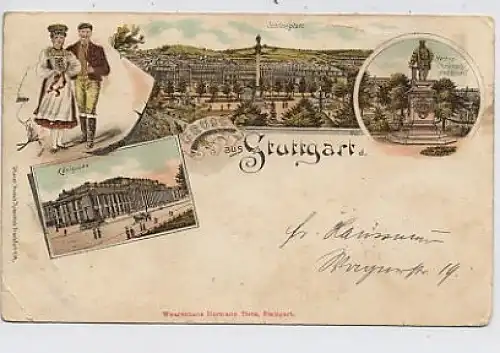 Stuttgart, Mehrbildkarte gl1897 33.693