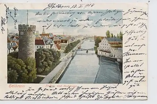 Heilbronn Neckar und Badstraße gl1903 34.131