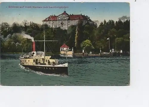 Insel Mainau i.B. Schloß alter Dampfer gl1912 41.336