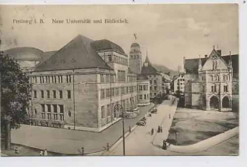 Freiburg Neue Universität und Bibliothek gl1911 32.920