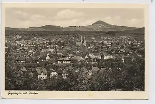 Göppingen Gesamtansicht mit Staufen gl1942 33.214